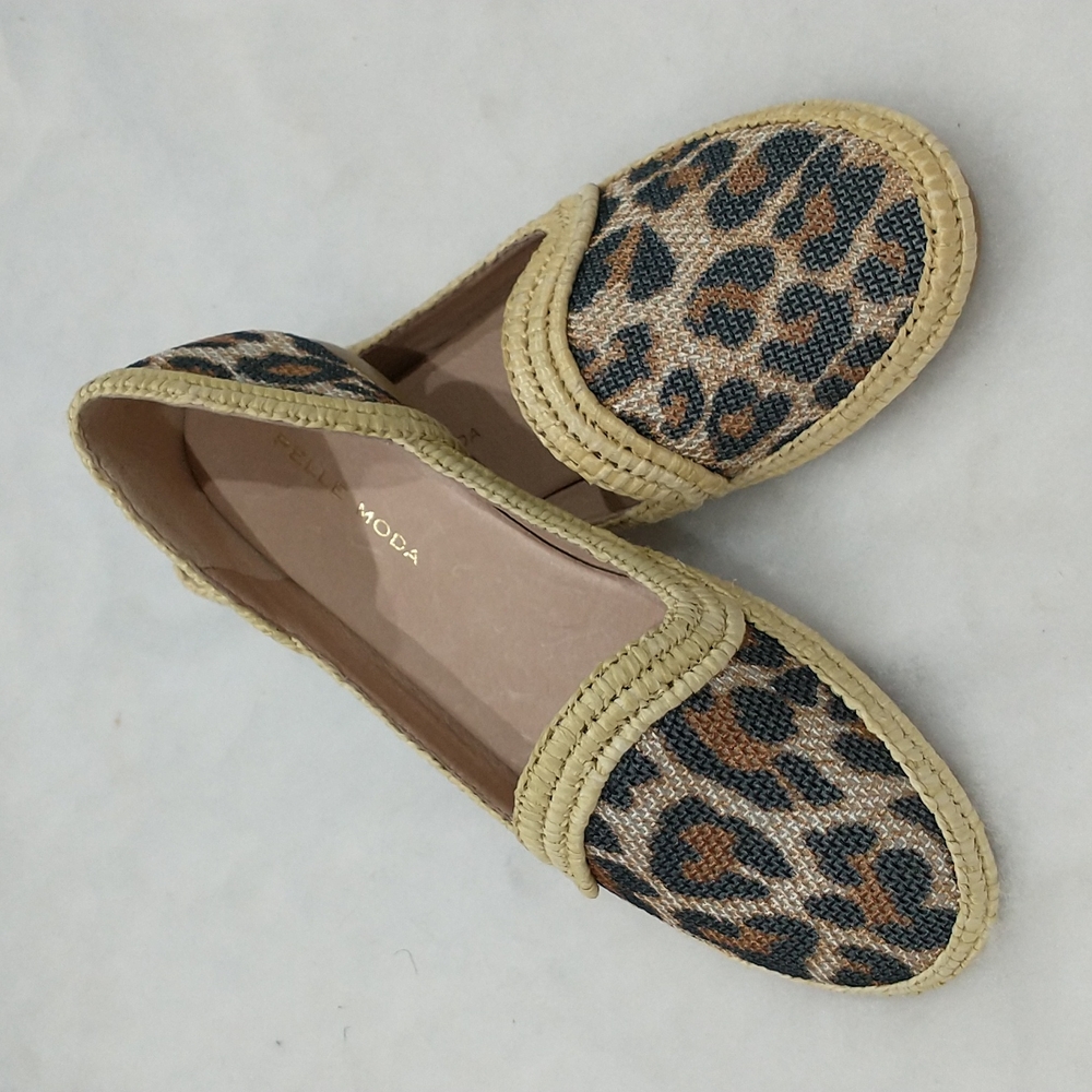 Pelle Moda Leopard Print Flats